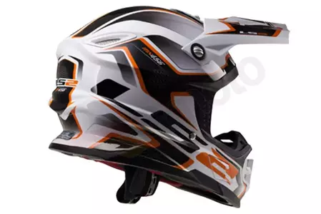 LS2 MX456 LIGHT COMPASS BLANCO NARANJA S casco moto enduro-2