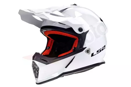 LS2 MX437 FAST EVO SOLID WHITE M casque moto enduro