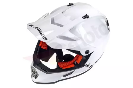 LS2 MX437 FAST EVO SOLID WHITE M casco moto enduro-5