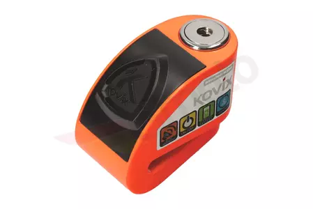 Zámok kotúčovej brzdy s alarmom KOVIX KD6 oranžový-4