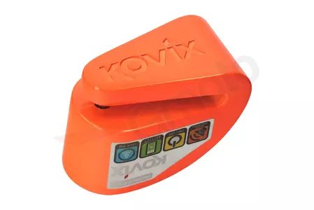 Zámok kotúčovej brzdy s alarmom KOVIX KD6 oranžový-6
