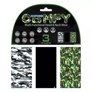 Oxford Comfy 3 piese de camuflaj verde/negru/alb multifuncțional cu guler antifurt multifuncțional - NW123