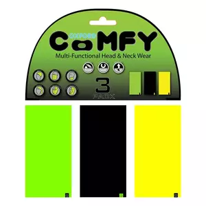 Kołnierz wielofunkcyjny wiatroodporny Oxford Comfy 3 szt zielony/czarny/żółty-1