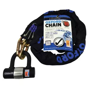 Oxford Chain 10 kettingslot & minishaak 1,4 m veiligheidsketting