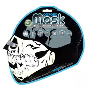 Universale Gesichtsmaske aus Neopren Oxford Totenkopf leuchtet im Dunkeln Gesichtsschutz Neopren-1