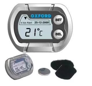 Zegarek elektroniczny na kierownicę termometr Oxford srebrny - OX562