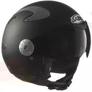 Lazer Dragon Air atvērtā sejas ķivere motociklam matēti melna XL-1