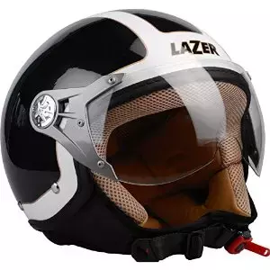 Casco de moto Lazer Jazz Classico open face Blanco/Gris/Oro S-2