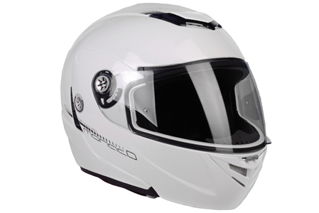 Kask motocyklowy szczękowy Lazer Monaco Pure Glass Biały XXL