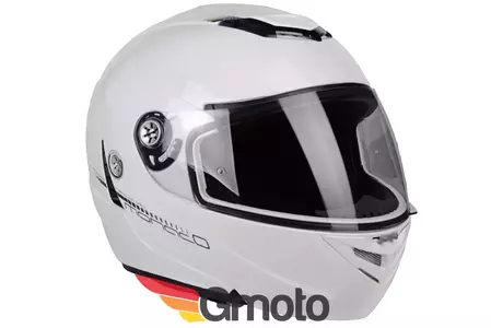 "Lazer Monaco Pure Glass" baltas XXL motociklininko šalmas-2