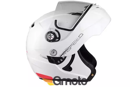 Cască de motocicletă cu mandibulă Lazer Monaco Pure Glass albă XXL-3