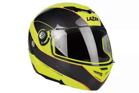 Lazer Monaco Window Pure Glass motociklistička kaciga za cijelo lice, fluo žuta, antracit, narančasta, XL-1