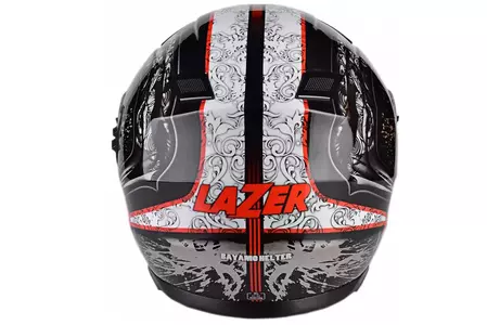 Lazer Bayamo Helter integralinis motociklininko šalmas juodas pilkas baltas XL-3