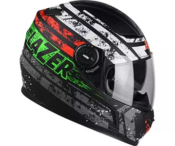 Lazer Bayamo Splash Full Face motociklistička kaciga crna/bijela/crvena/zelena mat XS-5