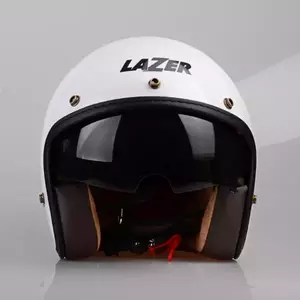 "Lazer Mambo Evo Z-Line" atviras motociklininko šalmas, baltas L-4