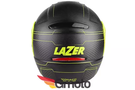 Casco moto Lazer Monaco Evo Droid Pure Carbon negro Carbono mate amarillo fluo 2XS-5