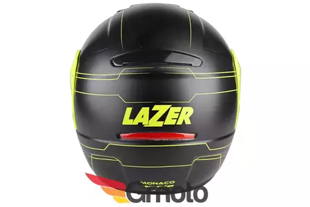 Casco moto Lazer Monaco Evo Droid Pure Glass negro mate amarillo fluo XL-4