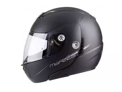Lazer Monaco Evo Pure Glass negro mate M casco de moto mandíbula-2