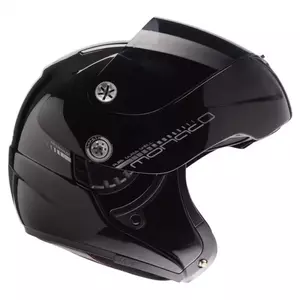 Lazer Monaco Evo Pure Glass metal preto M capacete de maxilar para motas-2