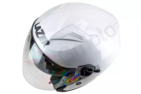 Lazer Orlando Evo Z-Line motoristična čelada z odprtim obrazom bela L-9