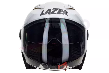 "Lazer Orlando Evo Z-Line" atviro veido motociklininko šalmas baltas S-3