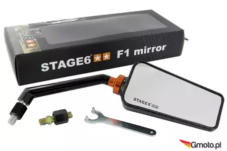Stage6 F1 Style M10 miroir droit en carbone - S6-SSP630-4R/CA