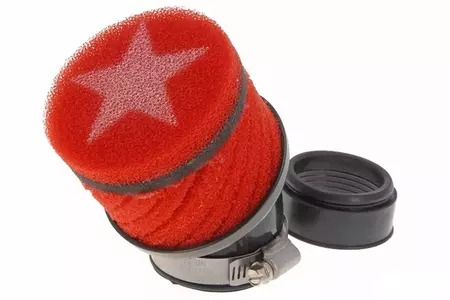 Stage6 Racing luftfilter, kort (7 cm), 48 mm innerdiameter, rött - S6-35014RO