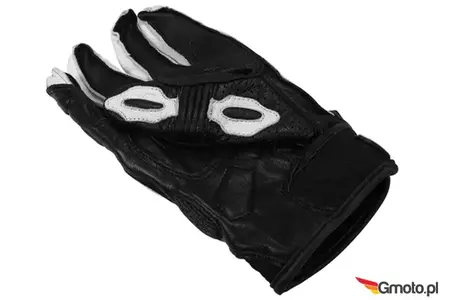 Motoristične rokavice Stage6, črno-bele, L-3