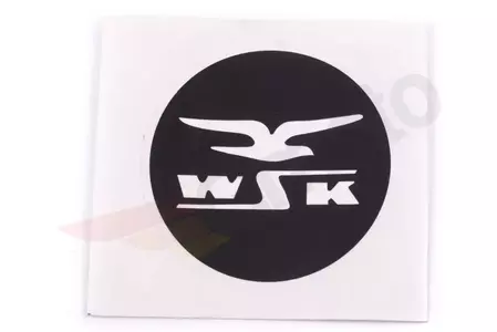 Naklejka na bak z ptakiem czarne tło WSK 125 175