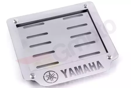 Marco de registro con logotipo Yamaha de acero inoxidable-1
