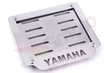 Marco de matrícula Yamaha de acero inoxidable-1