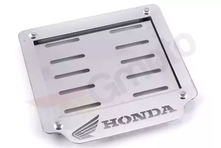 Marco de registro con logotipo Honda de acero inoxidable-1