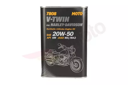 4T 20W50 Mannol V-Twin motoreļļa motociklam Harley-Davidson 1l sintētiskā eļļa-1