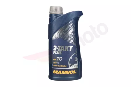 Motorový olej pro motocykly 2T Mannol Plus 1l polosyntetický