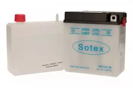 Batterie Sotex MZA 6N11A-1B 6V 11Ah