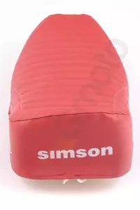 Funda de asiento Simson S51 Enduro rojo-3